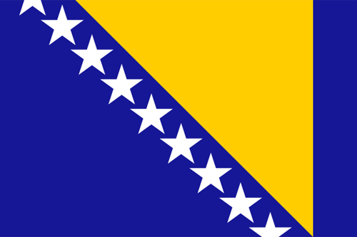 national flag of bosnia and herzegovina